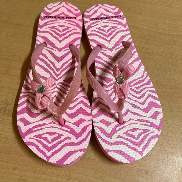 Dana Buckman Pink Zebra Flip Flop 9.5 - Picture 6 of 7